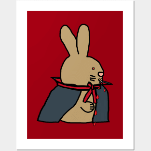 Halloween Horror Vampire Bunny Rabbit Posters and Art